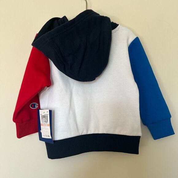 NWT Champion Boys Color Blocked Script Hoodie 2T - Picture 6 of 6
